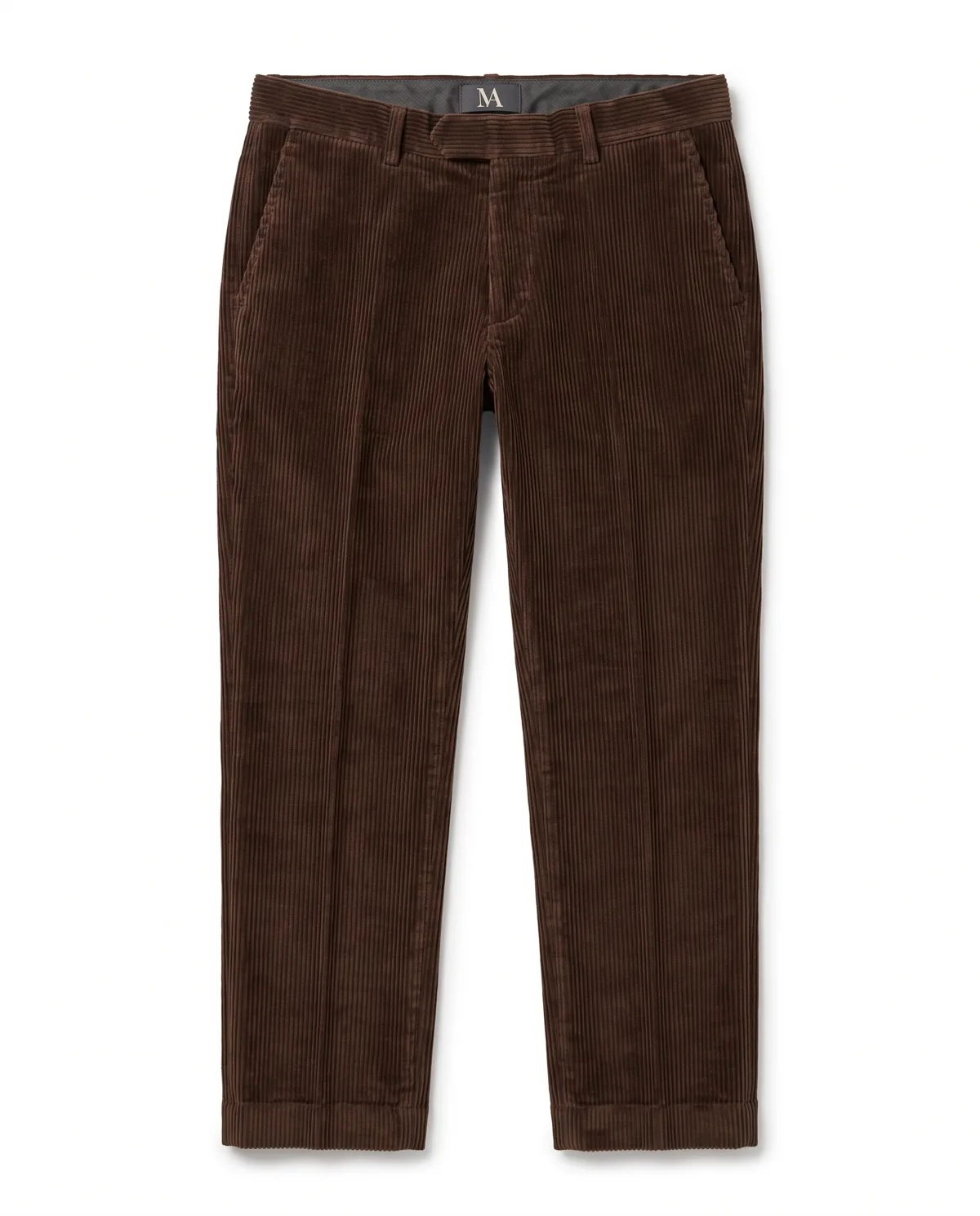 Pantalon velours côtelé marron